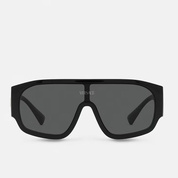 NEW VERSACE SUNGLASSES SHIELD BLACK UNISEX EYEWEAR VERSACE - Picture 4 of 8